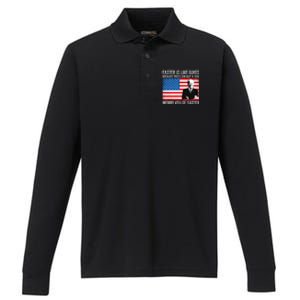 Funny Joe Biden Merry 4th Of Easter Design Fourth Of July Performance Long Sleeve Polo