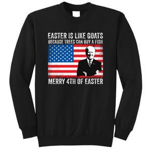 Funny Joe Biden Merry 4th Of Easter Design Fourth Of July Sweatshirt