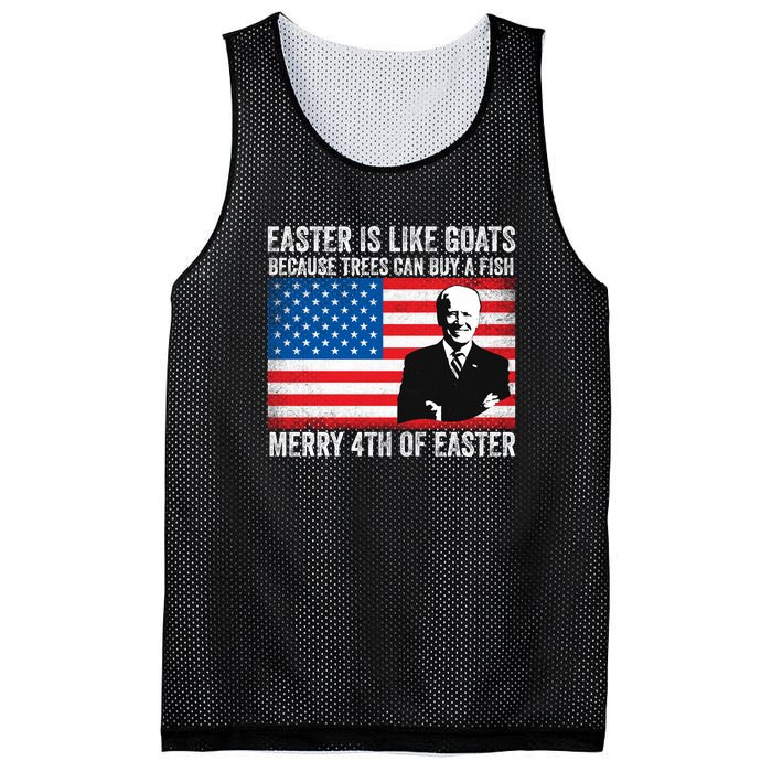 Funny Joe Biden Merry 4th Of Easter Design Fourth Of July Mesh Reversible Basketball Jersey Tank