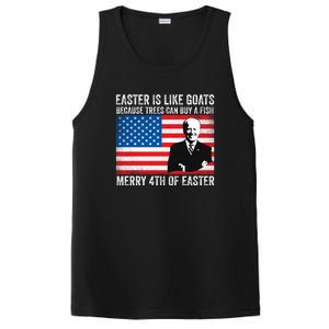 Funny Joe Biden Merry 4th Of Easter Design Fourth Of July PosiCharge Competitor Tank