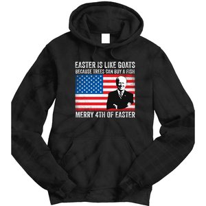 Funny Joe Biden Merry 4th Of Easter Design Fourth Of July Tie Dye Hoodie