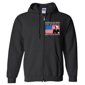 Funny Joe Biden Merry 4th Of Easter Design Fourth Of July Full Zip Hoodie