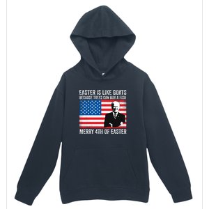 Funny Joe Biden Merry 4th Of Easter Design Fourth Of July Urban Pullover Hoodie