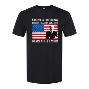 Funny Joe Biden Merry 4th Of Easter Design Fourth Of July Softstyle CVC T-Shirt