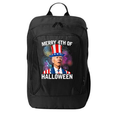 Funny Joe Biden Gift 4th Of July Merry 4th Of Halloween Gift City Backpack