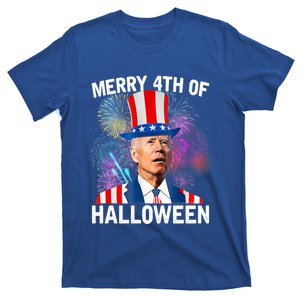 Funny Joe Biden Gift 4th Of July Merry 4th Of Halloween Gift T-Shirt