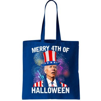 Funny Joe Biden Gift 4th Of July Merry 4th Of Halloween Gift Tote Bag