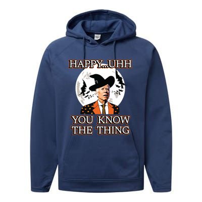 Funny Joe Biden Dazed Halloween Costume Performance Fleece Hoodie