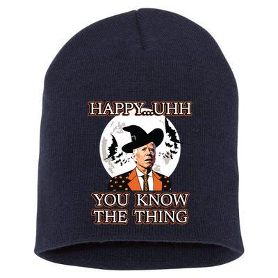 Funny Joe Biden Dazed Halloween Costume Short Acrylic Beanie
