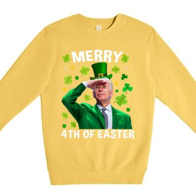 Funny Joe Biden St Patricks Day Merry 4th Of Easter Gift Premium Crewneck Sweatshirt