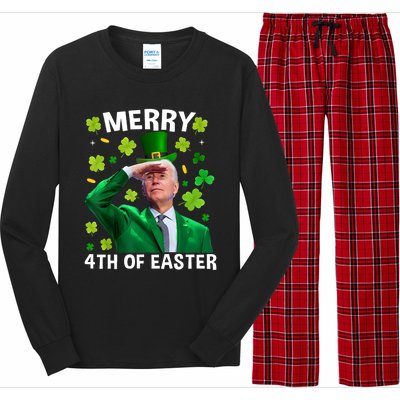 Funny Joe Biden St Patricks Day Merry 4th Of Easter Gift Long Sleeve Pajama Set