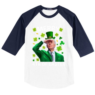 Funny Joe Biden St Patricks Day Merry 4th Of Easter Gift Baseball Sleeve Shirt