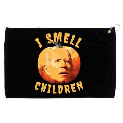 Funny Joe Biden Halloween Pumpkin Confused I Smell Children Grommeted Golf Towel