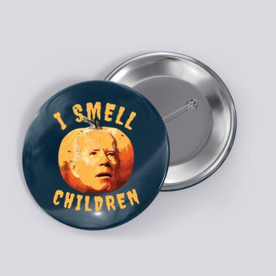 Funny Joe Biden Halloween Pumpkin Confused I Smell Children Button