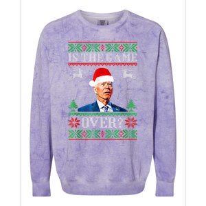 Funny Joe Biden Santa American Football USA Soccer Colorblast Crewneck Sweatshirt