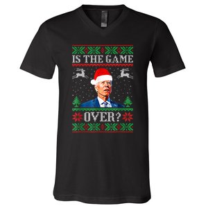 Funny Joe Biden Santa American Football USA Soccer V-Neck T-Shirt