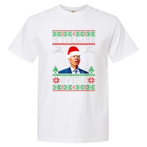 Funny Joe Biden Santa American Football USA Soccer Garment-Dyed Heavyweight T-Shirt