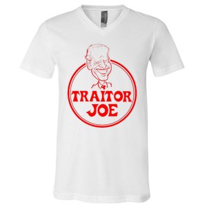 Funny Joe Biden Traitor Joe Design V-Neck T-Shirt