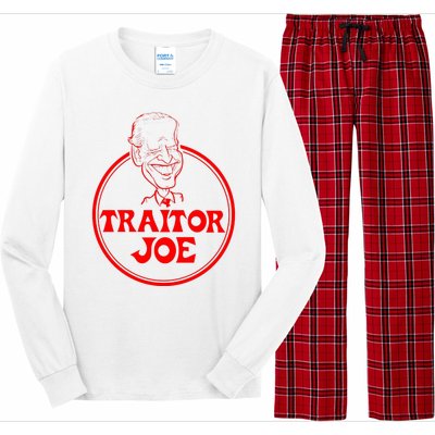 Funny Joe Biden Traitor Joe Design Long Sleeve Pajama Set