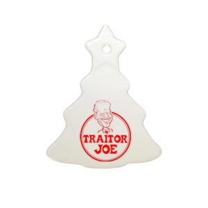 Funny Joe Biden Traitor Joe Design Ceramic Tree Ornament