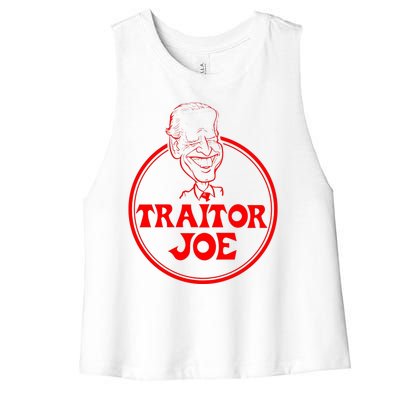 Funny Joe Biden Traitor Joe Design Women's Racerback Cropped Tank