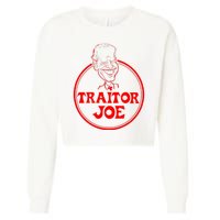 Funny Joe Biden Traitor Joe Design Cropped Pullover Crew