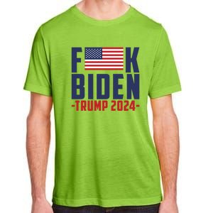 Fuck Joe Biden Donald Trump 2024 Election American Flag Adult ChromaSoft Performance T-Shirt