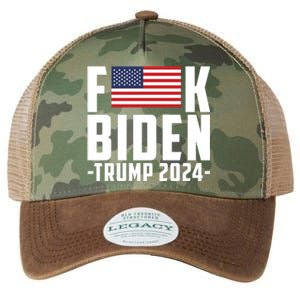 Fuck Joe Biden Donald Trump 2024 Election American Flag Legacy Tie Dye Trucker Hat