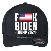 Fuck Joe Biden Donald Trump 2024 Election American Flag Flexfit Unipanel Trucker Cap