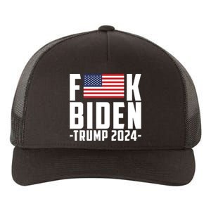 Fuck Joe Biden Donald Trump 2024 Election American Flag Yupoong Adult 5-Panel Trucker Hat