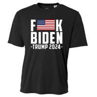 Fuck Joe Biden Donald Trump 2024 Election American Flag Cooling Performance Crew T-Shirt