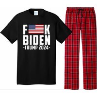 Fuck Joe Biden Donald Trump 2024 Election American Flag Pajama Set