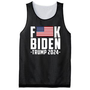 Fuck Joe Biden Donald Trump 2024 Election American Flag Mesh Reversible Basketball Jersey Tank