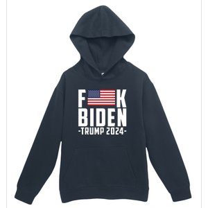 Fuck Joe Biden Donald Trump 2024 Election American Flag Urban Pullover Hoodie