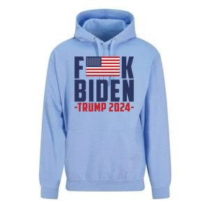 Fuck Joe Biden Donald Trump 2024 Election American Flag Unisex Surf Hoodie