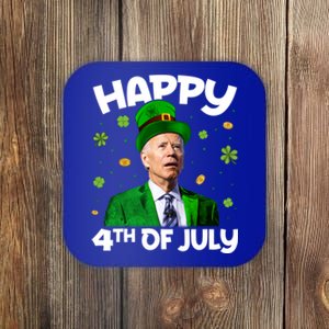 Funny Joe Biden Happy 4th Of July Confused St Patricks Day Gift Coaster