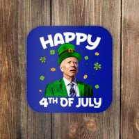 Funny Joe Biden Happy 4th Of July Confused St Patricks Day Gift Coaster