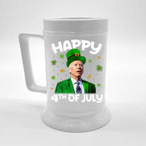 Funny Joe Biden Happy 4th Of July Confused St Patricks Day Gift Beer Stein