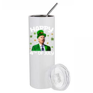 Funny Joe Biden Happy 4th Of July Confused St Patricks Day Gift Stainless Steel Tumbler