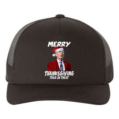 Funny Joe Biden Merry Thanksgiving Trick Or Treat Yupoong Adult 5-Panel Trucker Hat