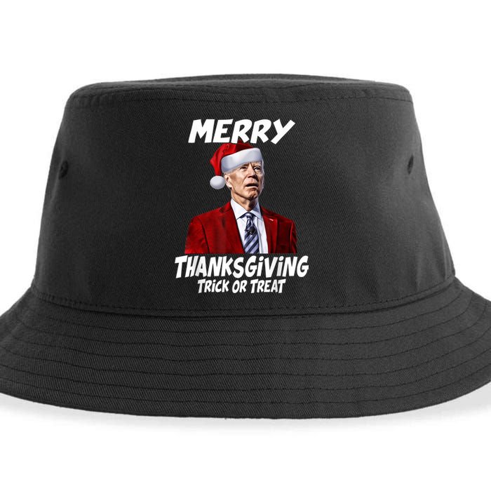 Funny Joe Biden Merry Thanksgiving Trick Or Treat Sustainable Bucket Hat