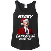 Funny Joe Biden Merry Thanksgiving Trick Or Treat Ladies Essential Tank