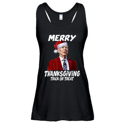 Funny Joe Biden Merry Thanksgiving Trick Or Treat Ladies Essential Flowy Tank