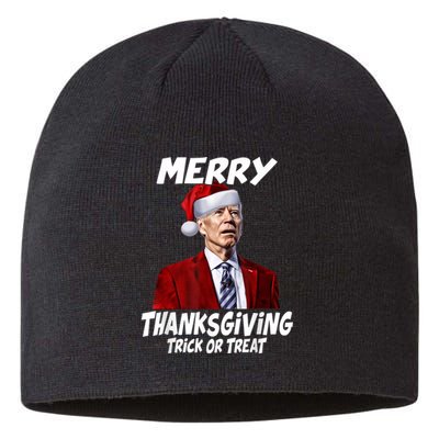 Funny Joe Biden Merry Thanksgiving Trick Or Treat Sustainable Beanie