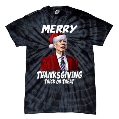 Funny Joe Biden Merry Thanksgiving Trick Or Treat Tie-Dye T-Shirt