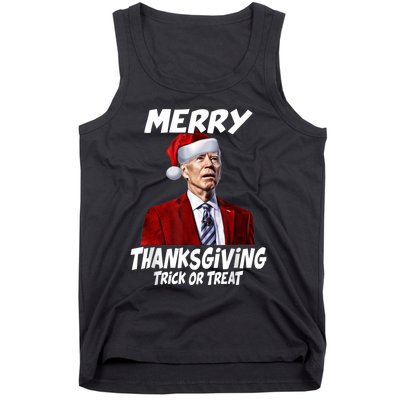 Funny Joe Biden Merry Thanksgiving Trick Or Treat Tank Top