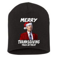 Funny Joe Biden Merry Thanksgiving Trick Or Treat Short Acrylic Beanie