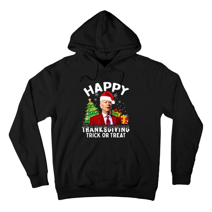 Funny Joe Biden Santa Hat Merry Thanksgiving Christmas Hoodie