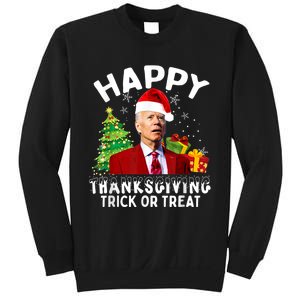 Funny Joe Biden Santa Hat Merry Thanksgiving Christmas Sweatshirt