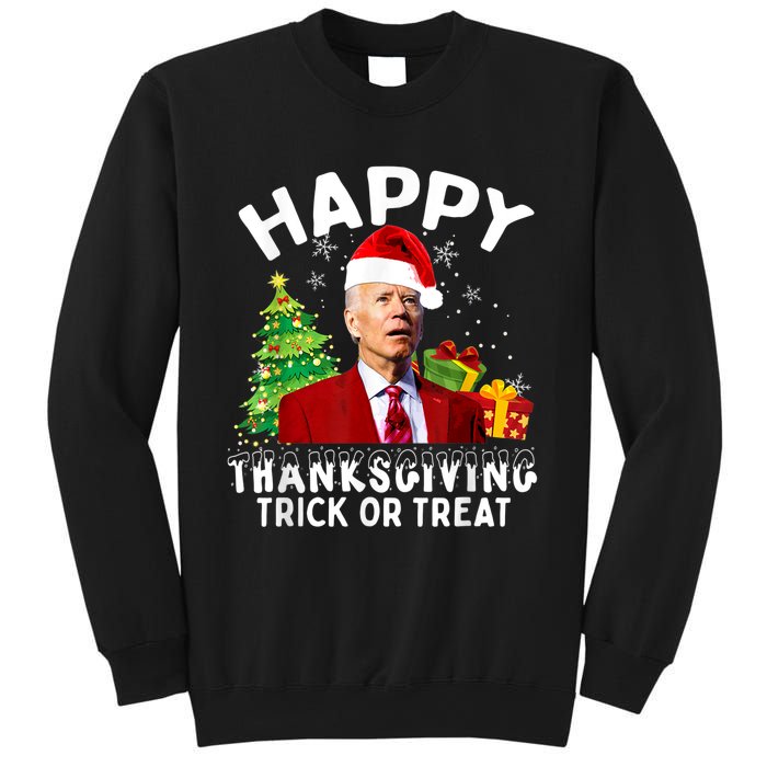 Funny Joe Biden Santa Hat Merry Thanksgiving Christmas Sweatshirt